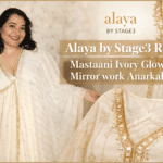 Alaya by Stage3 Review: Mastaani Ivory Glow Mirror work Anarkali Set